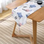 Renkli Geometrik Şekiller Dijital Baskılı Püsküllü Şönil Üçgen Runner Realhomes