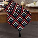 - UcgenRunner-2066-Gorsel1 - Realhomes  Baklava Desenli Renkli Modern Püsküllü Şönil Üçgen Runner Realhomes