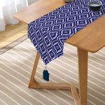 - UcgenRunner-2078-Gorsel2 - Realhomes  Realhomes Modern Mavi Etnik Motifli Dijital Baskılı Özel Tasarım Püsküllü Şönil Üçgen Runner Realhomes