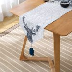 Realhomes Özel Tasarım Dijital Baskılı Modern Püsküllü Şönil Üçgen Runner Realhomes