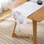 - UcgenRunner-2111-Gorsel2 - Realhomes  Özel Tasarım Kuş Desenli Dijital Baskılı Modern Püsküllü Şönil Üçgen Runner Realhomes