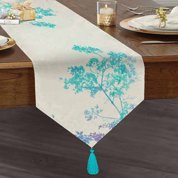 - UcgenRunner-212-Gorsel1 - Realhomes  Livense Özel Tasarım Dijital Baskılı Modern Püsküllü Şönil Üçgen Runner Realhomes