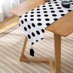 - UcgenRunner-2158-Gorsel2 - Realhomes  Siyah Puantiyeli Dijital Baskılı Modern Püsküllü Şönil Üçgen Runner Realhomes