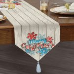 - UcgenRunner-218-Gorsel1 - Realhomes  Merry Christmas Dijital Baskılı Modern Püsküllü Şönil Üçgen Runner Realhomes