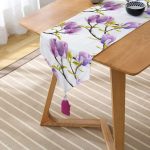 Sulu Boya Çiçek Desenli Dijital Baskılı Modern Püsküllü Şönil Üçgen Runner Realhomes