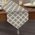 - UcgenRunner-2248-Gorsel1 - Realhomes  Realhomes Özel Tasarım Ogea Desenli Dijital Baskılı Modern Püsküllü Şönil Üçgen Runner Realhomes