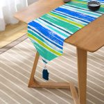 - UcgenRunner-2253-Gorsel2 - Realhomes  Renkli Boyama Desen Dijital Baskılı Dekoratif Püsküllü Şönil Üçgen Runner Realhomes