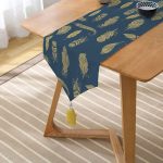 - UcgenRunner-2254-Gorsel2 - Realhomes  Yaldızlı Tüy Desenli Dijital Baskılı Modern Püsküllü Şönil Üçgen Runner Realhomes