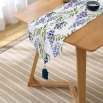 - UcgenRunner-2269-Gorsel2 - Realhomes  Modern Sümbül Desenli Dijital Baskılı Dekoratif Püsküllü Şönil Üçgen Runner Realhomes