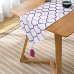 - UcgenRunner-2273-Gorsel2 - Realhomes  Realhomes Mor Renkli Ogea Desenli Dijital Baskılı Modern Özel Tasarım Püsküllü Şönil Üçgen Runner Realhomes