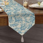 - UcgenRunner-2301-Gorsel1 - Realhomes Mavi Yosun Desenli Dijital Baskılı Dekoratif Püsküllü Şönil Üçgen Runner Realhomes