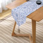 - UcgenRunner-2316-Gorsel2 - Realhomes  Ebru Desenli Dijital Baskılı Dekoratif Püsküllü Şönil Üçgen Runner Realhomes