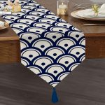 - UcgenRunner-2320-Gorsel1 - Realhomes  Livense Geometrik Desenli Dekoratif Püsküllü Şönil Üçgen Runner Realhomes