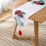 Saksıdaki Çiçekler Temalı Dijital Baskılı Püsküllü Şönil Üçgen Runner Realhomes