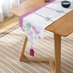 - UcgenRunner-2336-Gorsel2 - Realhomes  Pembe Mavi Kuşlar Dijital Baskılı Püsküllü Şönil Üçgen Runner Realhomes