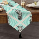 - UcgenRunner-2358-Gorsel1 - Realhomes  Geometrik Ananas Desenli Dkeoratif Püsküllü Şönil Üçgen Runner Realhomes