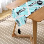 - UcgenRunner-2358-Gorsel2 - Realhomes  Geometrik Ananas Desenli Dkeoratif Püsküllü Şönil Üçgen Runner Realhomes