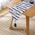 - UcgenRunner-2377-Gorsel2 - Realhomes  Gül Demeti Desenli Dijital Baskılı Püsküllü Şönil Üçgen Runner Realhomes