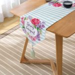 - UcgenRunner-2387-Gorsel2 - Realhomes Spring Bouquet Temalı Modern Dijital Baskılı Püsküllü Şönil Üçgen Runner Realhomes