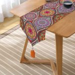 - UcgenRunner-2403-Gorsel2 - Realhomes  Realhomes Sarmal Daire Desenli Çini Motifli Dijital Baskılı Özel Tasarım Püsküllü Şönil Üçgen Runner Realhomes