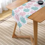 - UcgenRunner-2426-Gorsel2 - Realhomes Renkli Elmalar Dijital Baskılı Püsküllü Şönil Üçgen Runner Realhomes