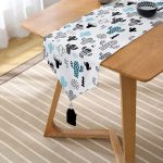 Realhomes Puanlı Çöl Bitkisi Özel Tasarım Püsküllü Şönil Üçgen Runner Realhomes