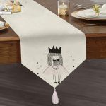 - UcgenRunner-2434-Gorsel1 - Realhomes Je Noudrais Etre Une Princesse Baskılı Dekoratif Püsküllü Şönil Üçgen Runner Realhomes