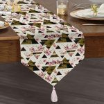 - UcgenRunner-2438-Gorsel1 - Realhomes  Mozaik Desenli Dekoratif Püsküllü Şönil Üçgen Runner Realhomes