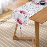 - UcgenRunner-2457-Gorsel2 - Realhomes  A True Love Story Baskılı Dijital Baskılı Püsküllü Şönil Üçgen Runner Realhomes