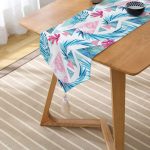 Palmiye Desenli Geometrik Şekiller Dekoratif Püsküllü Şönil Üçgen Runner Realhomes