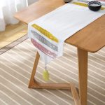 Believe Dream Shine Çizimli Modern Baskılı Püsküllü Şönil Üçgen Runner Realhomes