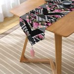 Karma Çiçek Geometrik Desenler Modern Püsküllü Şönil Üçgen Runner Realhomes