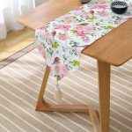 - UcgenRunner-2512-Gorsel2 - Realhomes Renkli Kuş Motifli Baskılı Dijital Baskılı Püsküllü Şönil Üçgen Runner Realhomes