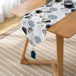 Hava Durumu Temalı Bal Peteği Motifli Dijital Baskılı Püsküllü Şönil Üçgen Runner Realhomes