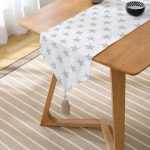 Açık Gri Yıldız Modern Püsküllü Şönil Üçgen Runner Realhomes