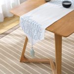 Mavi Home Sweet Home Modern Püsküllü Şönil Üçgen Runner Realhomes