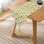 Realhomes Özel Tasarım Dijital Baskılı Modern Püsküllü Şönil Üçgen Runner Realhomes