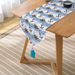 Realhomes Özel Tasarım Dijital Baskılı Modern Püsküllü Şönil Üçgen Runner Realhomes