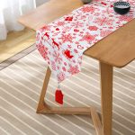 - UcgenRunner-3027-Gorsel2 - Realhomes  RealHomes Özel Tasarımlı Dijital Baskılı Dekoratif Püsküllü Şönil Üçgen Runner Realhomes