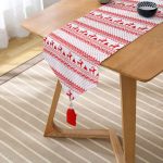 - UcgenRunner-3056-Gorsel2 - Realhomes Kanaviçe Yılbaşı Temalı Özel Tasarım Modern Püsküllü Şönil Üçgen Runner Realhomes