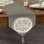 - UcgenRunner-307-Gorsel1 - Realhomes Home Sweet Home Dijital Baskılı Dekoratif Püsküllü Şönil Üçgen Runner Realhomes