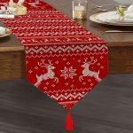 Realhomes Özel Tasarım Dijital Baskılı Modern Püsküllü Şönil Üçgen Runner Realhomes