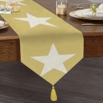 - UcgenRunner-314-Gorsel1 - Realhomes Modern Yıldız Desen Dijital Baskılı Dekoratif Püsküllü Şönil Üçgen Runner Realhomes