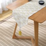 Geometrik Mermer Zeminli Modern Püsküllü Şönil Üçgen Runner Realhomes