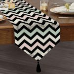 - UcgenRunner-3154-Gorsel1 - Realhomes Realhomes Pembe Mavi Geometrik Mermer Zeminli Dijital Baskılı Özel Tasarım Püsküllü Şönil Üçgen Runner Realhomes