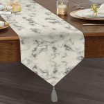 - UcgenRunner-3155-Gorsel1 - Realhomes  Realhomes Açık Mermer Zeminli Dijital Baskılı Özel Tasarım Püsküllü Şönil Üçgen Runner Realhomes