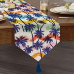 - UcgenRunner-3167-Gorsel1 - Realhomes Realhomes Renkli Palmiyeler Özel Tasarım Dekoratif Özel Tasarım Püsküllü Şönil Üçgen Runner Realhomes