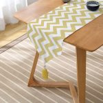 RealHomes Dijital Baskılı Özel Tasarım Püsküllü Şönil Üçgen Runner Realhomes