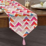 - UcgenRunner-3203-Gorsel1 - Realhomes  Realhomes Geometrik Desenli Renkli Zeminli Modern Özel Tasarım Püsküllü Şönil Üçgen Runner Realhomes