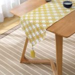 Realhomes Geometrik Sanat Altın Detaylı Özel Tasarım Modern Özel Tasarım Püsküllü Şönil Üçgen Runner Realhomes